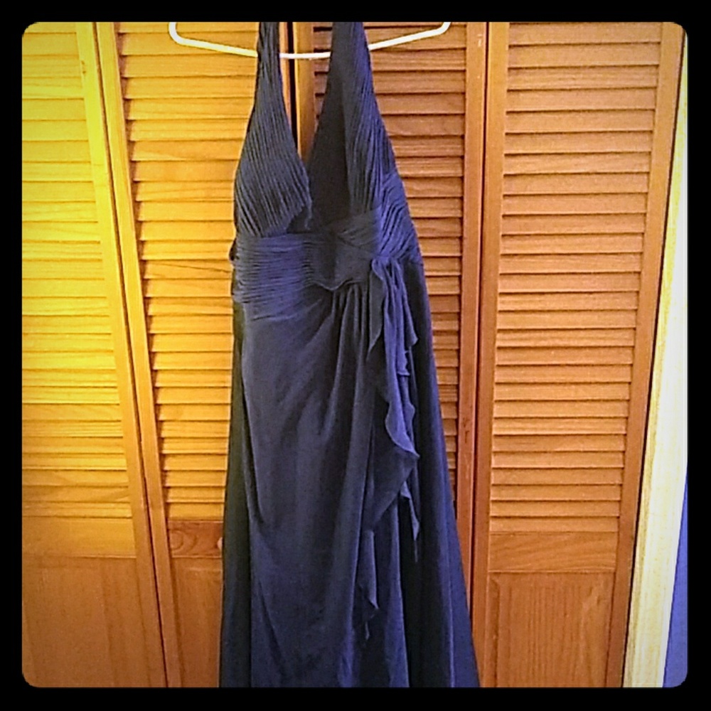 Long blue formal dress